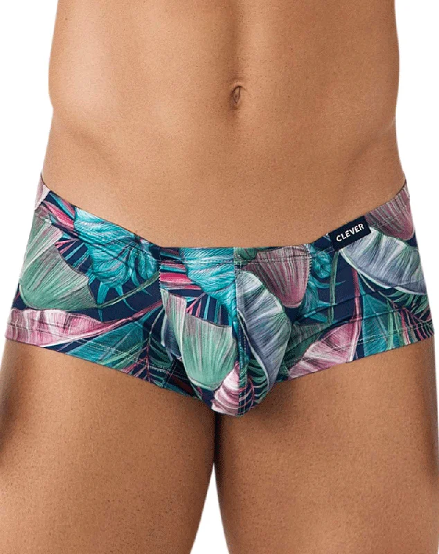 Solid - color men's trunks in various shadesClever 0962 Waves Trunks Dark Blue