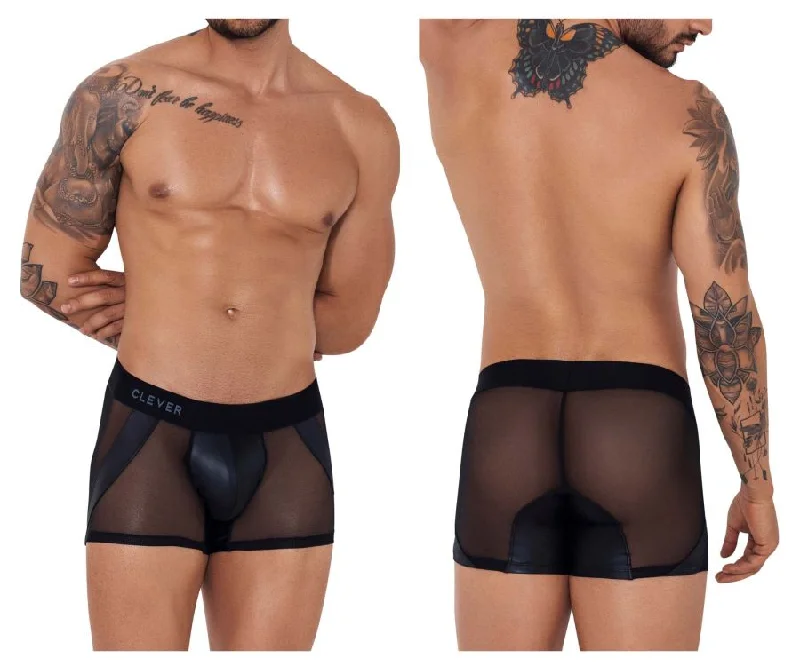 Anti - odor men's boxer briefs for long - lasting freshnessClever 1224 Inferno Trunks Color Black Anti - odor men's boxer briefs for long - lasting freshnessClever 1224 Inferno Trunks Color Black