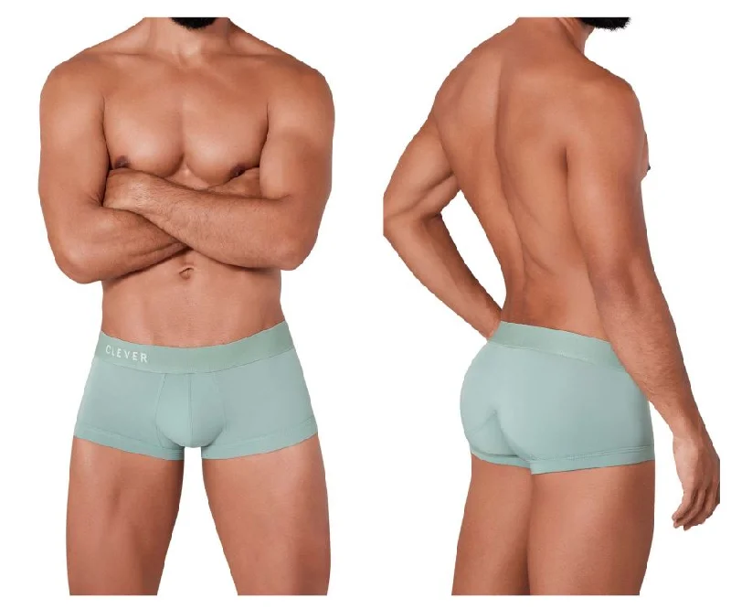 Patterned men's boxer briefs, such as stripes or checksClever 1306 Tribe Trunks Color Green