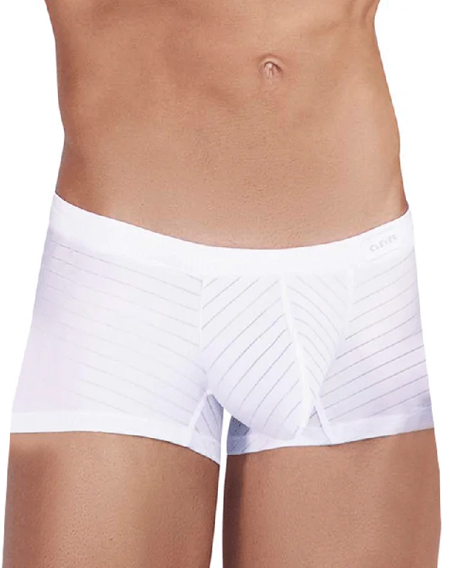 Tag - less men's trunks for irritation - free comfortClever 1448 Sainted Trunks White Tag - less men's trunks for irritation - free comfortClever 1448 Sainted Trunks White