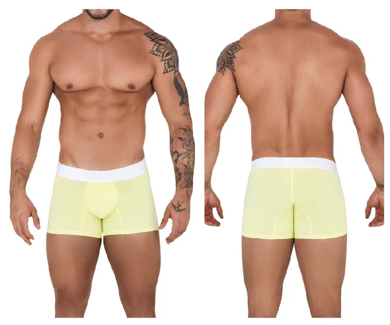 Men's boxer briefs with a soft elastic leg bandClever 1508 Tethis Trunks Color Yellow Men's boxer briefs with a soft elastic leg bandClever 1508 Tethis Trunks Color Yellow