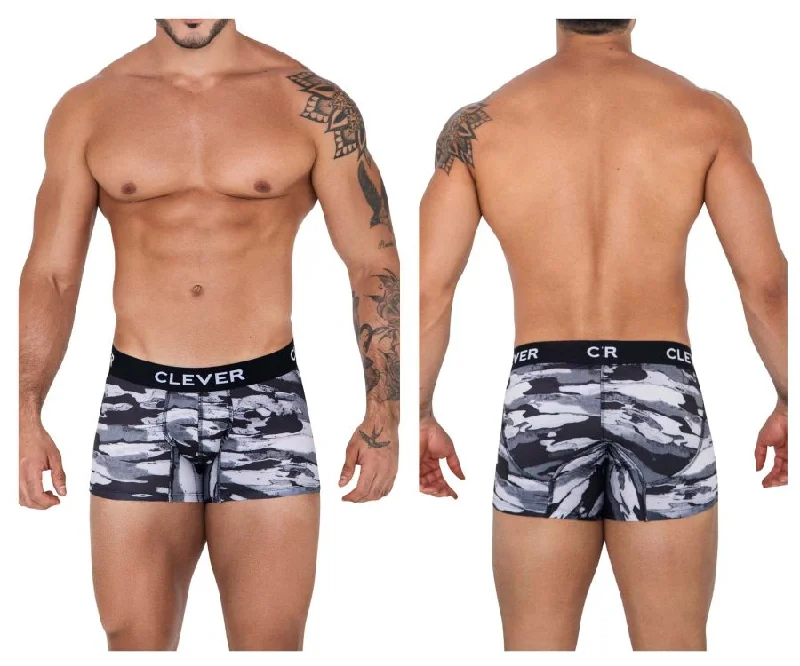 Mesh - paneled men's boxer briefs for ventilationClever 1522 Navigate Trunks Color Gray Mesh - paneled men's boxer briefs for ventilationClever 1522 Navigate Trunks Color Gray