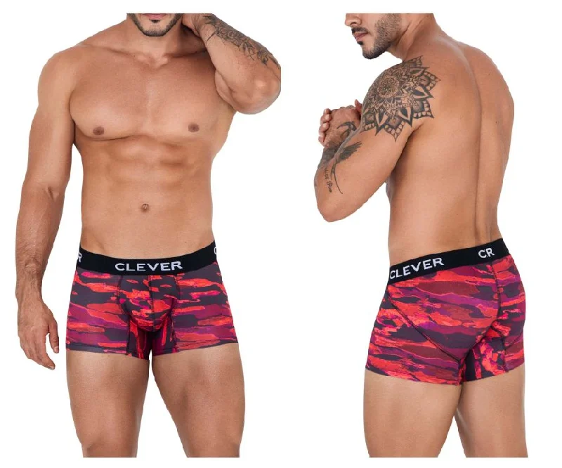 Athletic - style men's boxer briefs for active lifestylesClever 1522 Navigate Trunks Color Red Athletic - style men's boxer briefs for active lifestylesClever 1522 Navigate Trunks Color Red