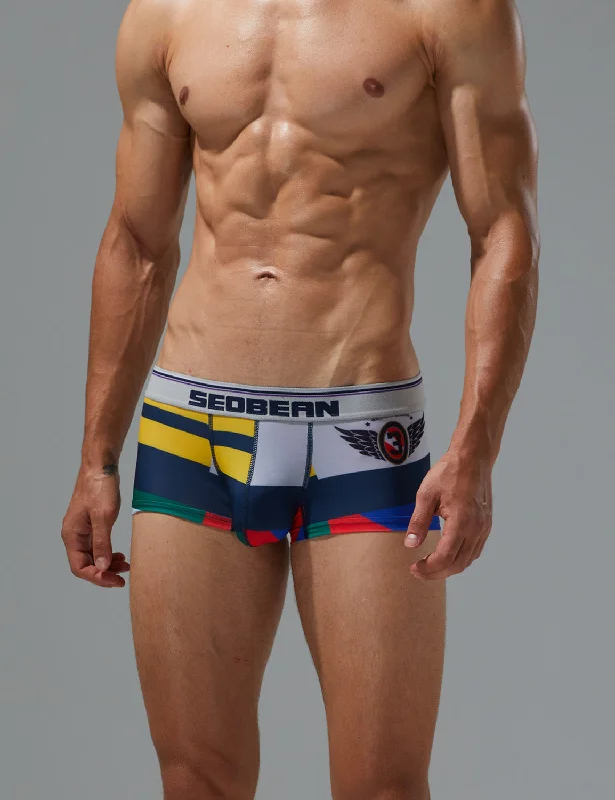 Men's boxer briefs with a contoured pouch for comfortColor Block Boxer Brief 240207 in Navy Men's boxer briefs with a contoured pouch for comfortColor Block Boxer Brief 240207 in Navy