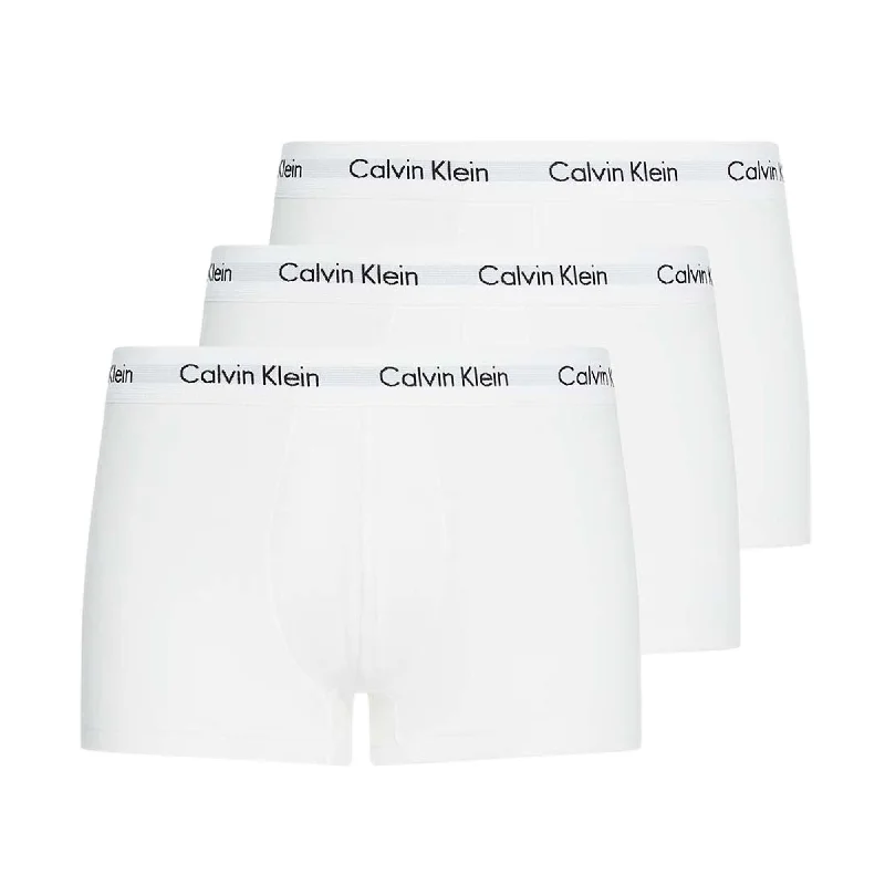 Organic men's trunks for an eco - conscious optionCalvin Klein 3 Pack Cotton Stretch Low Rise Trunks - White Organic men's trunks for an eco - conscious optionCalvin Klein 3 Pack Cotton Stretch Low Rise Trunks - White