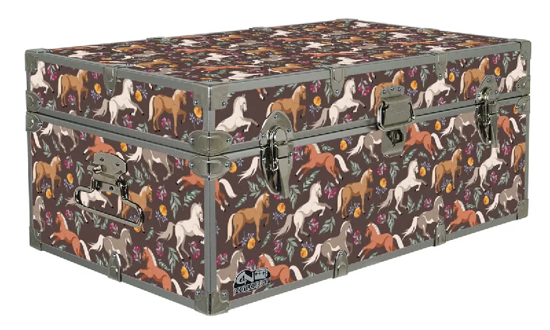 Solid - color men's trunks in various shadesDesigner Trunk - Horses - 32x18x13.5"