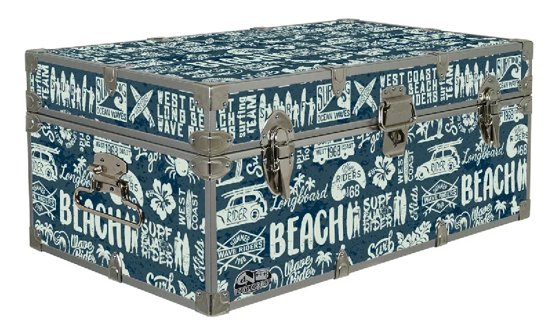 Designer men's trunks with a fashionable edgeDesigner Trunk - Surf's Up - 32x18x13.5" Designer men's trunks with a fashionable edgeDesigner Trunk - Surf's Up - 32x18x13.5"