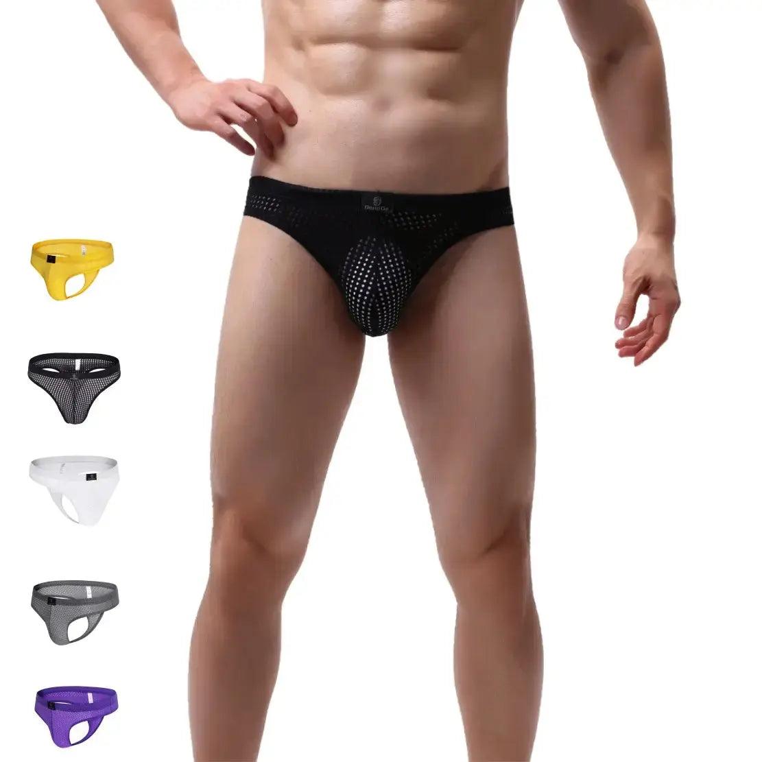 Organic men's briefs for an eco - friendly choiceDomiGe Mesh Men's Bikini Briefs: Sleek, Breathable Comfort Male G-String Organic men's briefs for an eco - friendly choiceDomiGe Mesh Men's Bikini Briefs: Sleek, Breathable Comfort Male G-String