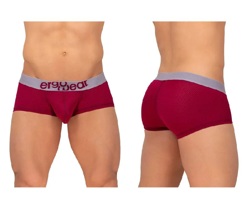 Men's boxer briefs with a soft elastic leg bandErgoWear EW1217 MAX Trunks Color Burgundy Men's boxer briefs with a soft elastic leg bandErgoWear EW1217 MAX Trunks Color Burgundy