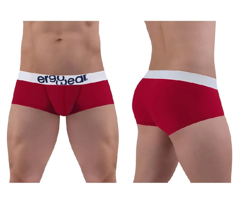 Solid - color men's boxer briefs in classic huesErgoWear EW1480 MAX COTTON Trunks Color Garnet Solid - color men's boxer briefs in classic huesErgoWear EW1480 MAX COTTON Trunks Color Garnet