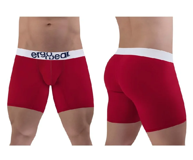 High - rise men's boxer briefs for extra supportErgoWear EW1481 MAX COTTON Boxer Briefs Color Garnet High - rise men's boxer briefs for extra supportErgoWear EW1481 MAX COTTON Boxer Briefs Color Garnet