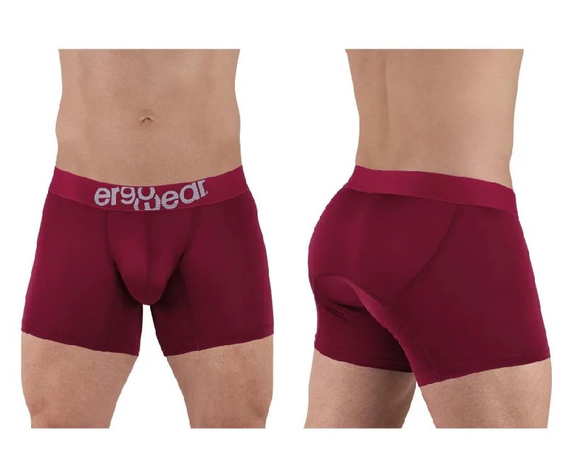 Mesh - paneled men's boxer briefs for ventilationErgoWear EW1501 HIP Trunks Color Burgundy Mesh - paneled men's boxer briefs for ventilationErgoWear EW1501 HIP Trunks Color Burgundy
