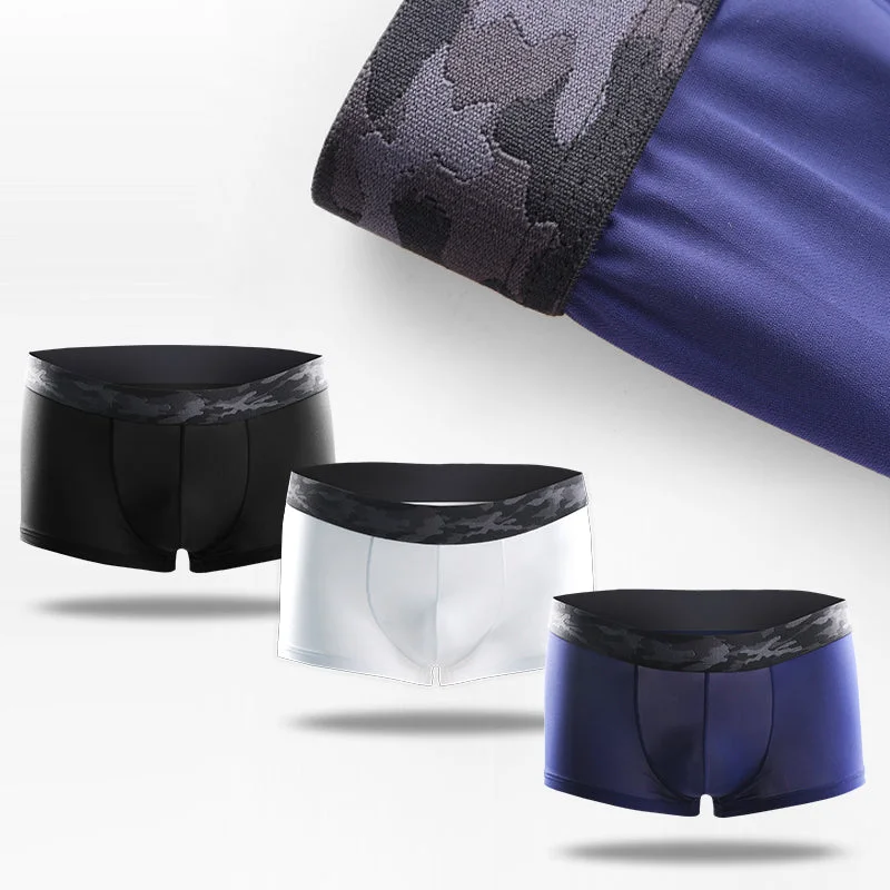 Slim - cut men's trunks for a modern styleFashion Ice Silk Cool Men's Trunk
