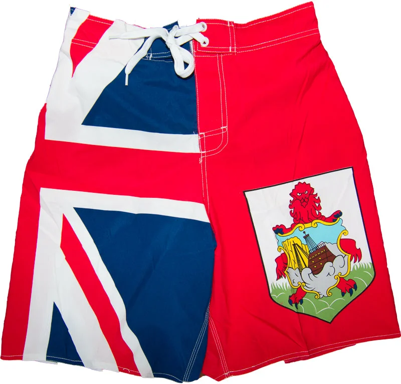 Printed men's trunks with eye - catching motifsFlag board shorts