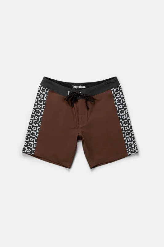 Stretch - lycra men's trunks for flexibilityFlower Bed Trunk Chocolate