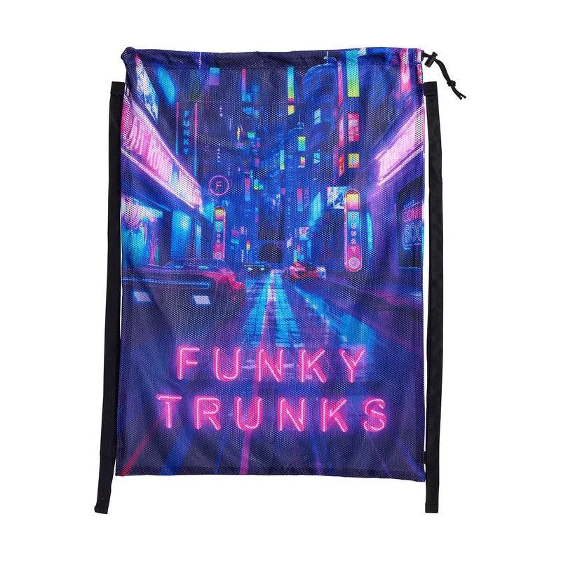 Men's trunks with a contoured pouch designFunky Trunks Mesh Gear Bag | Cyber City