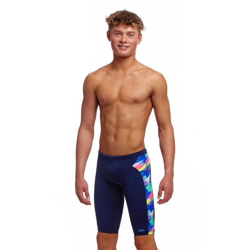 Men's trunks with a quick - dry fabricFunky Trunks Boy's Training Jammers | Streaky Strokes Men's trunks with a quick - dry fabricFunky Trunks Boy's Training Jammers | Streaky Strokes