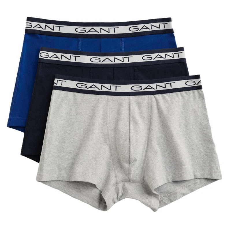 Tag - less men's trunks for irritation - free comfortGANT Core Trunk 3 Pack - Light Grey Melange