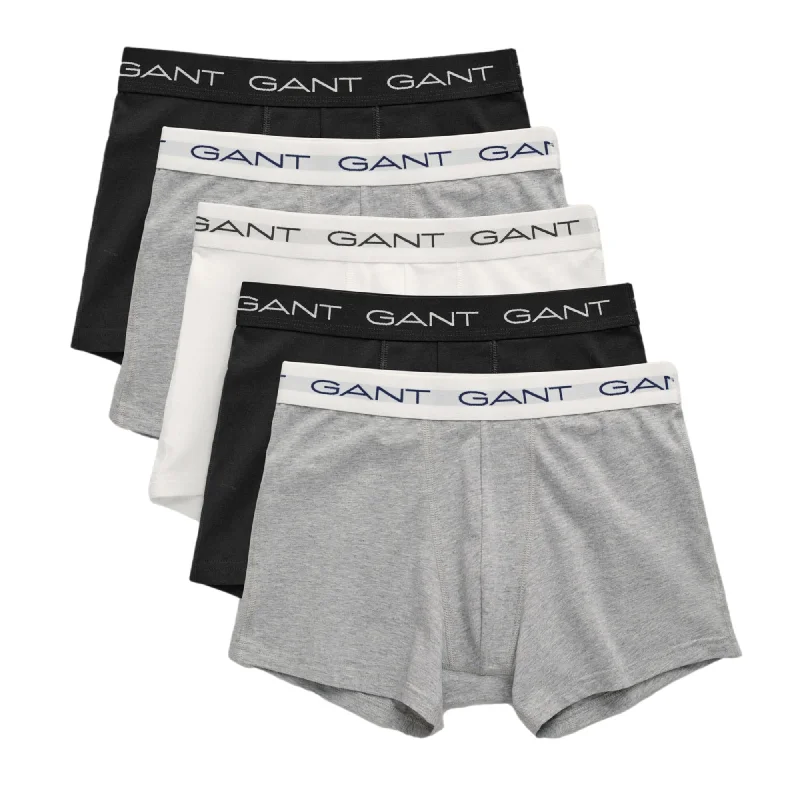Organic men's trunks for an eco - conscious optionGANT Trunks 5 Pack -  Light Grey Melange