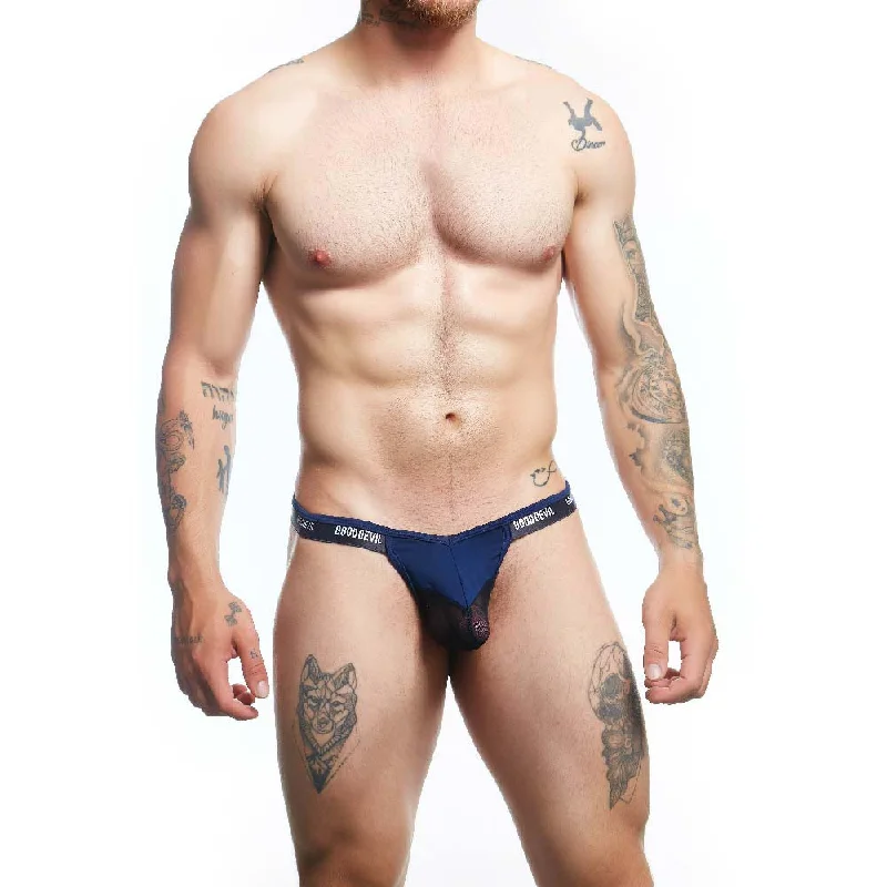 Studded men's sexy underwear for an edgy appealGood Devil Translucent elastic Thong for men GDK073 Studded men's sexy underwear for an edgy appealGood Devil Translucent elastic Thong for men GDK073