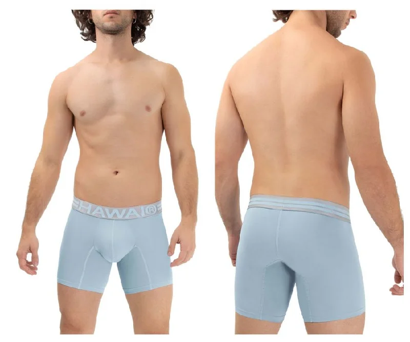 Anti - odor men's boxer briefs for long - lasting freshnessHAWAI 41977 Microfiber Boxer Briefs Color Light Blue Anti - odor men's boxer briefs for long - lasting freshnessHAWAI 41977 Microfiber Boxer Briefs Color Light Blue