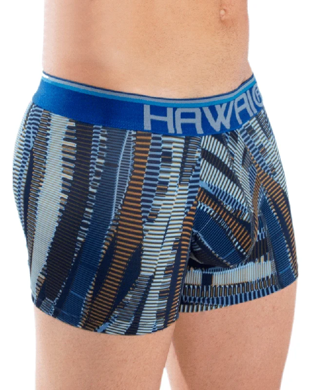 Soft - touch men's trunks for a gentle feelHawai 42121 Printed Athletic Trunks Blue