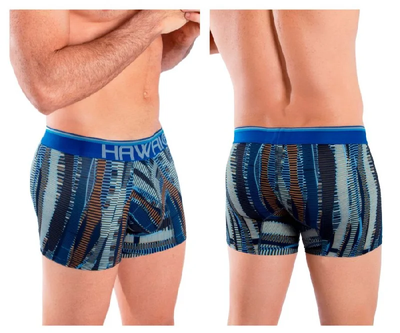 Tag - less men's boxer briefs to prevent irritationHAWAI 42121 Printed Athletic Trunks Color Royal Blue Tag - less men's boxer briefs to prevent irritationHAWAI 42121 Printed Athletic Trunks Color Royal Blue