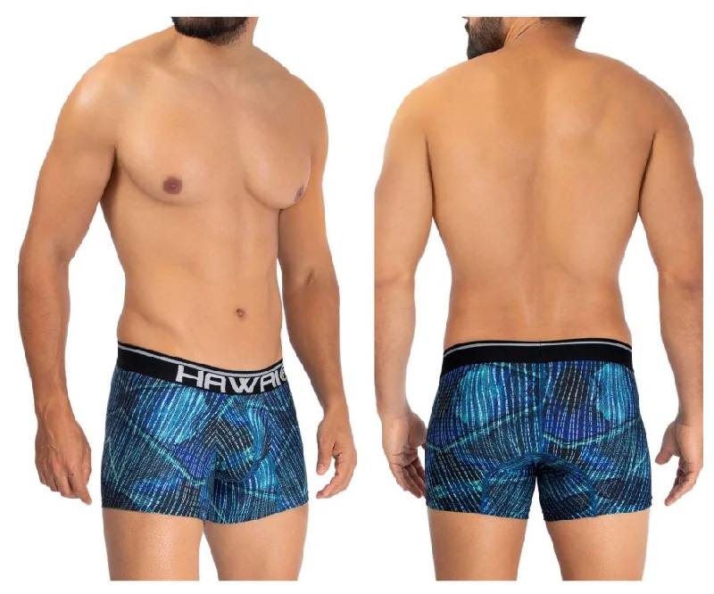 Thermal men's boxer briefs for cold weatherHAWAI 42173 Printed Microfiber Trunks Color Royal Blue Thermal men's boxer briefs for cold weatherHAWAI 42173 Printed Microfiber Trunks Color Royal Blue