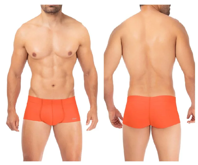 Organic cotton men's boxer briefs for sensitive skinHAWAI 42308 Microfiber Trunks Color Orange Organic cotton men's boxer briefs for sensitive skinHAWAI 42308 Microfiber Trunks Color Orange