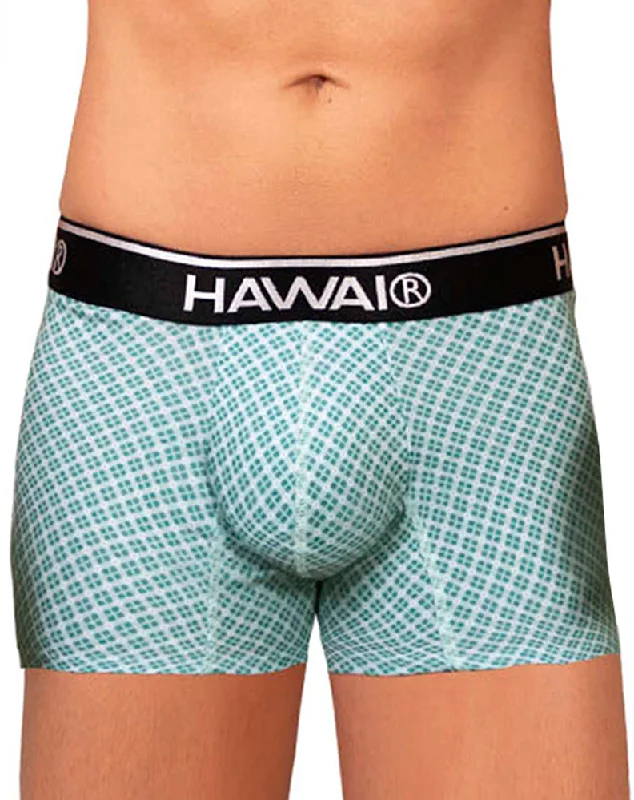 Low - rise men's trunks for a trendy lookHawai 42421 Printed Trunks Green