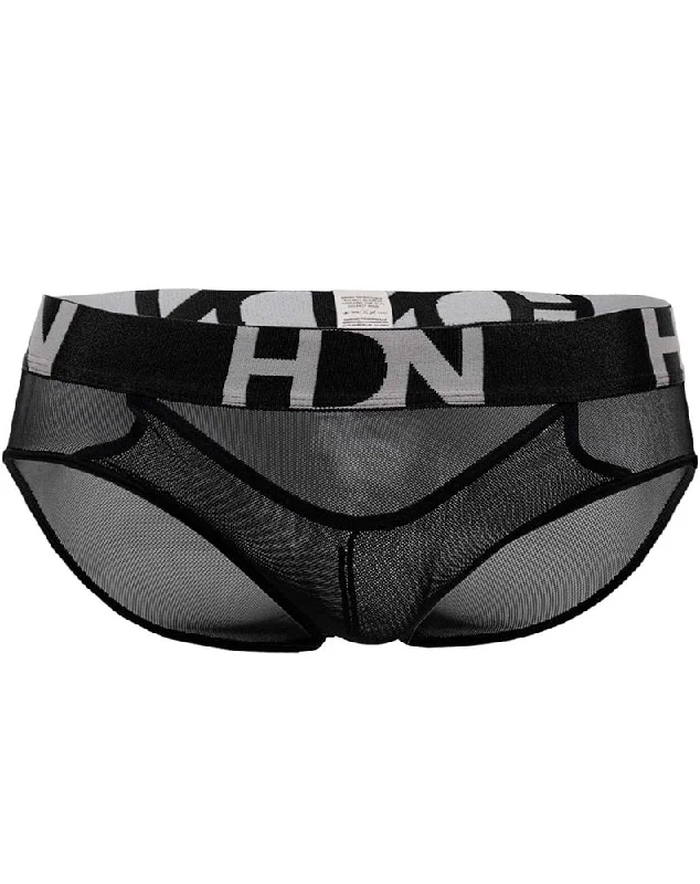 Patterned men's trunks, like camo or dotsHidden 961 Mesh Mini Trunks Black