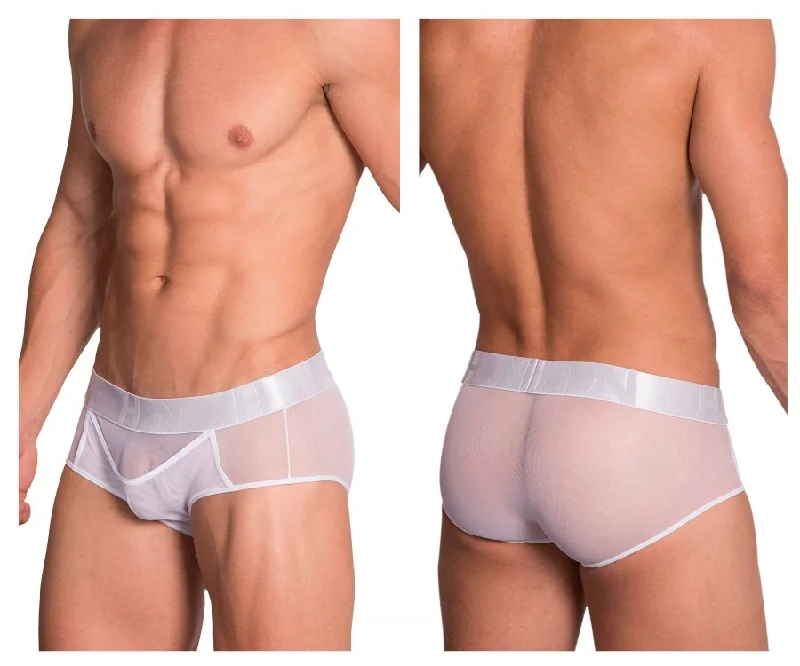 Stretch - lycra men's trunks for flexibilityHidden 961 Mesh Mini Trunks Color White