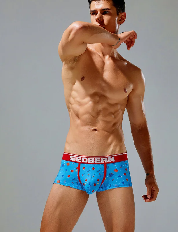 Athletic - style men's boxer briefs for active lifestylesHoliday Boxer Brief 230210 in Azure Athletic - style men's boxer briefs for active lifestylesHoliday Boxer Brief 230210 in Azure