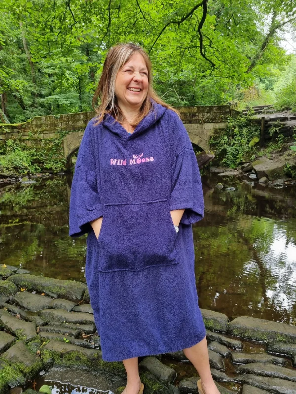 Fleece men's robes for cozy winter nights at homeInky Octopus - bamboo/cotton poncho towel