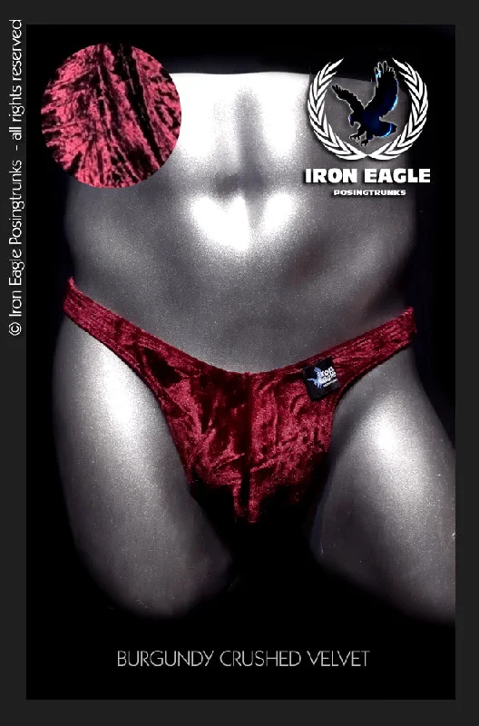Solid - color men's trunks in various shadesBurgundy Crushed Velvet
