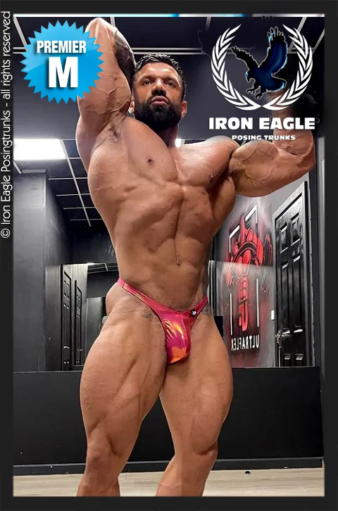 Moisture - wicking men's trunks for active useCerise Copper Mystique