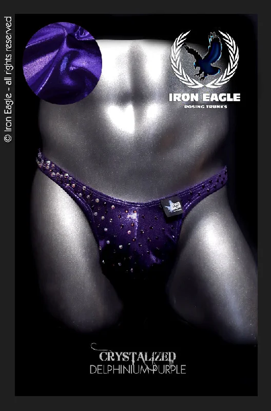 Mid - rise men's trunks for a balanced coverageCrystallised Delphinium Purple Mystique