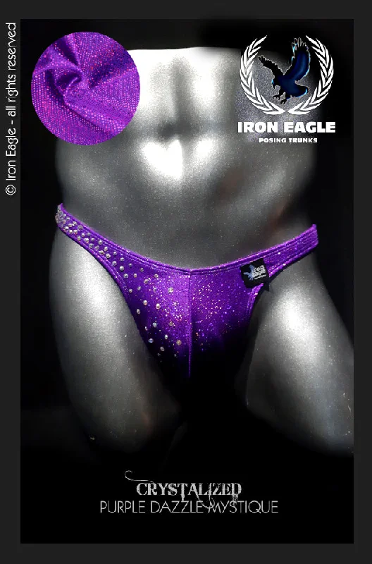 Mid - rise men's trunks for a balanced coverageCrystallised Purple Dazzle Mystique