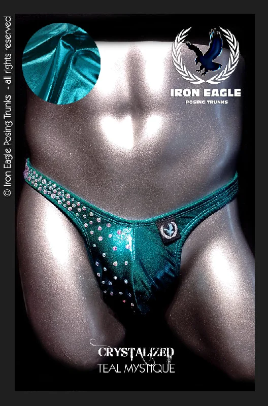 Men's trunks with a wide elastic waistbandCrystallised Teal Mystique