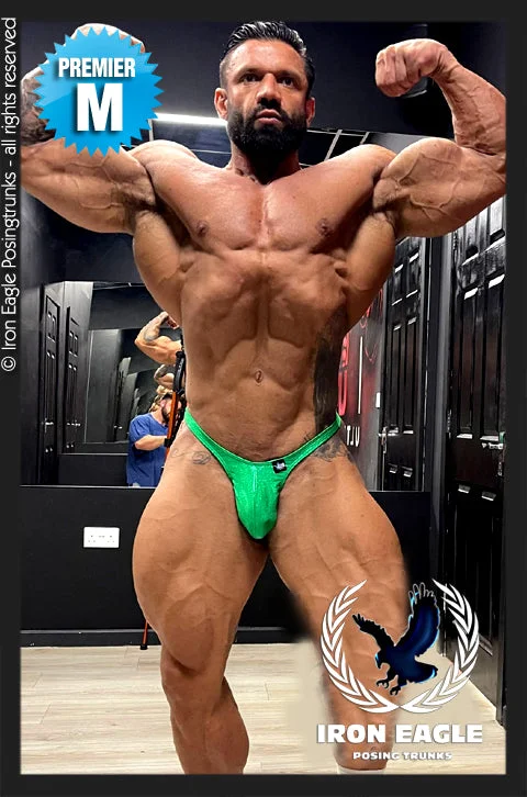 Mesh - back men's trunks for ventilationEmerald Hologram Mystique