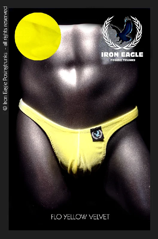 Mesh - back men's trunks for ventilationFlo Yellow Velvet