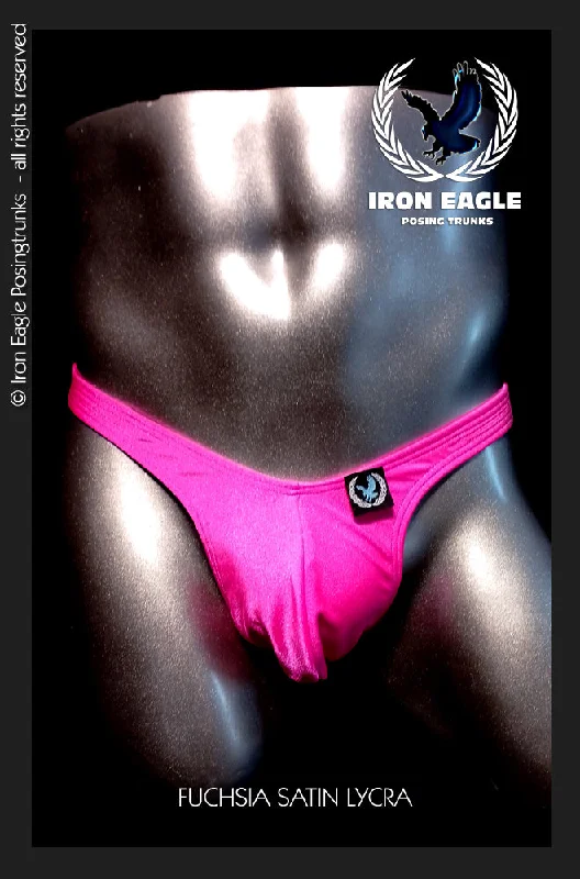 Men's trunks with a quick - dry fabricFuchsia Satin Lycra