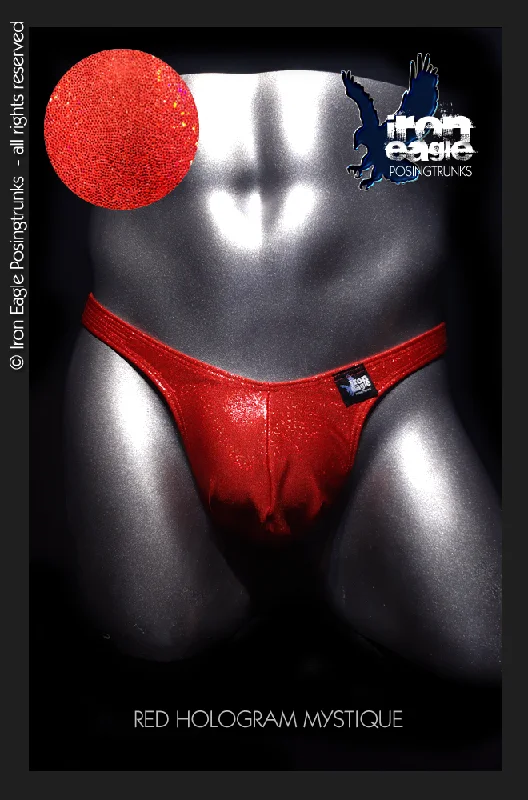 Men's trunks with a wide elastic waistbandRed Hologram Mystique©