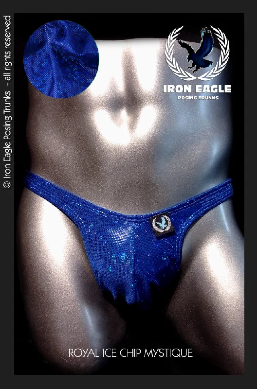 Patterned men's trunks, like camo or dotsRoyal Blue Ice Chip Mystique©