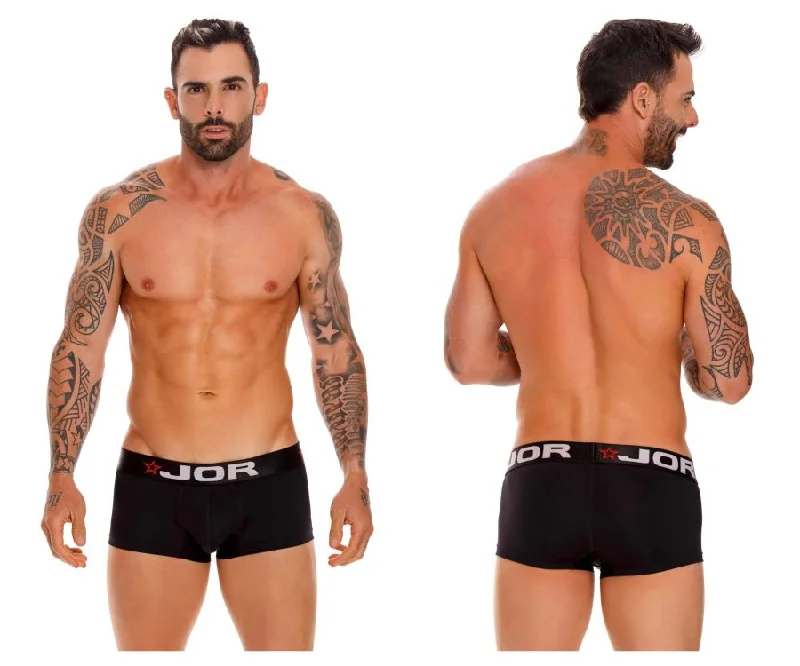 Men's boxer briefs with a soft elastic leg bandJOR 1607 JOR Trunks Color Black