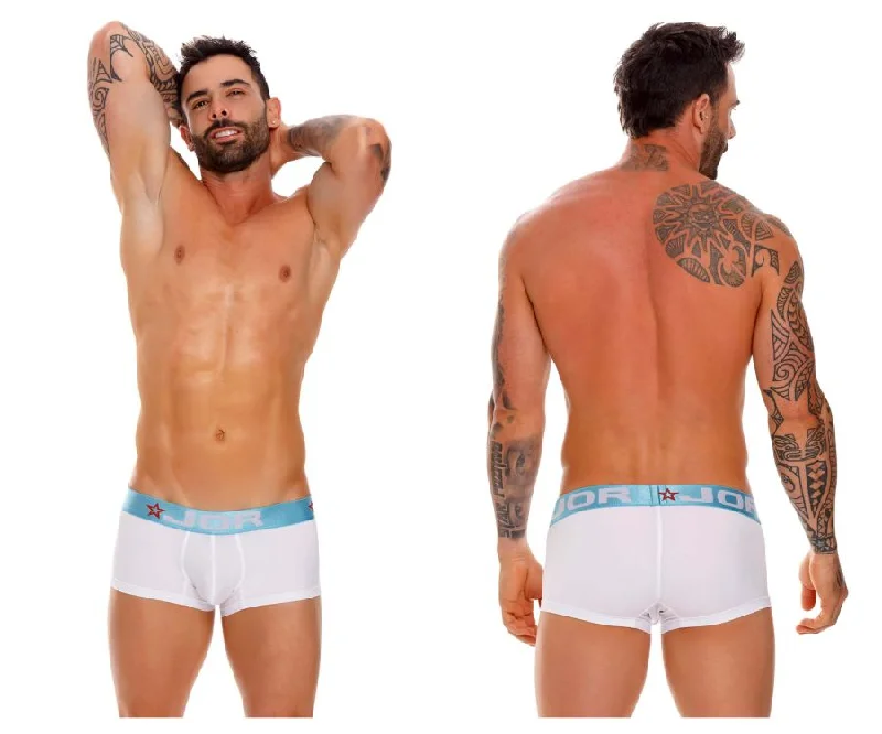 Breathable cotton men's boxer briefs for everyday wearJOR 1607 JOR Trunks Color White