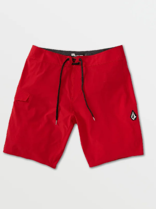 Designer men's trunks with a fashionable edgeLido Solid Mod-Tech Trunks - Ribbon Red