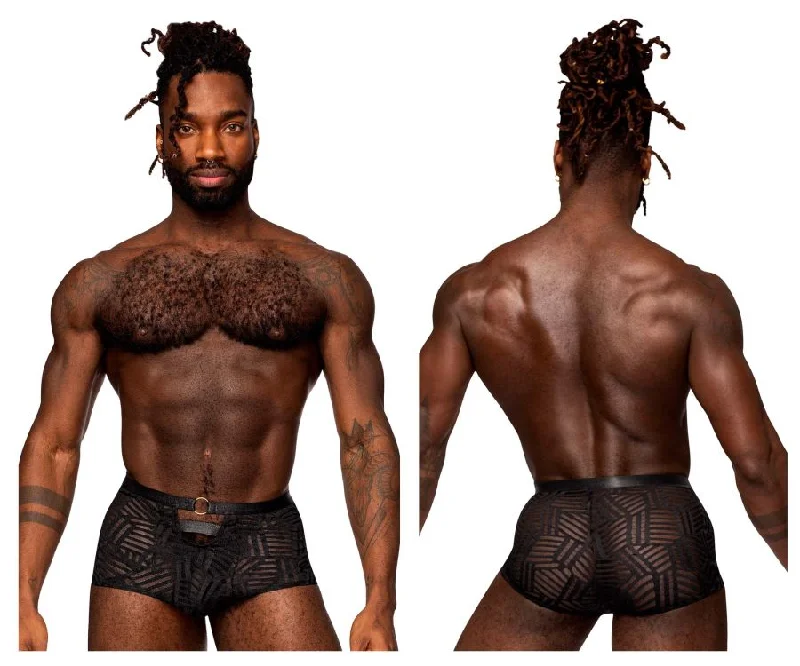 Designer men's boxer briefs with a premium lookMale Power 125-284 Rude Awakening Cheeky Cutout Short Color Black Designer men's boxer briefs with a premium lookMale Power 125-284 Rude Awakening Cheeky Cutout Short Color Black