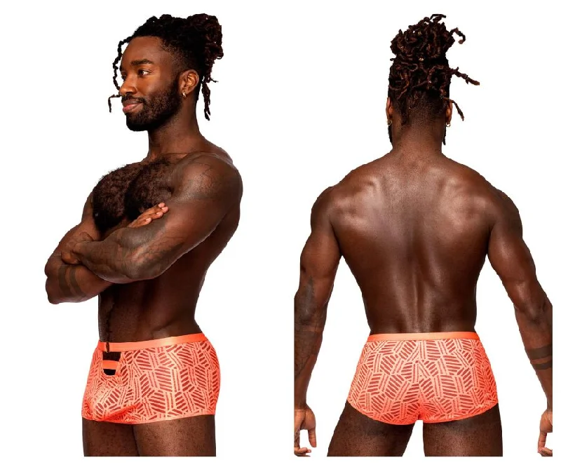 Compression men's boxer briefs for muscle supportMale Power 125-284 Rude Awakening Cheeky Cutout Short Color Neon Orange Compression men's boxer briefs for muscle supportMale Power 125-284 Rude Awakening Cheeky Cutout Short Color Neon Orange