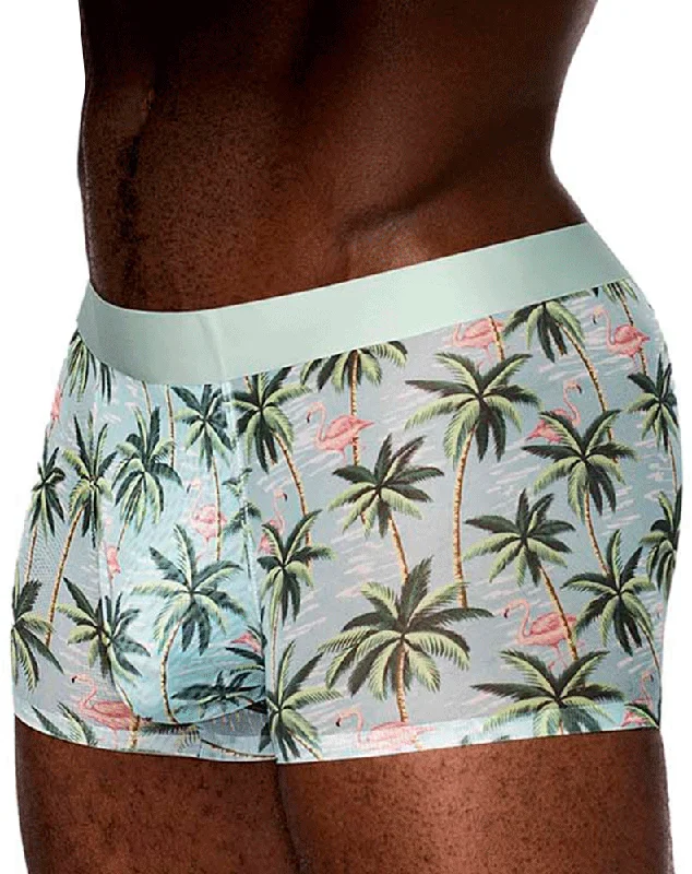 Mid - rise men's trunks for a balanced coverageMale Power Sms-011 Sheer Prints Seamless Short Mid - rise men's trunks for a balanced coverageMale Power Sms-011 Sheer Prints Seamless Short